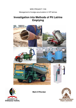Investigation Into Methods of Pit Latrine Emptying April 2009