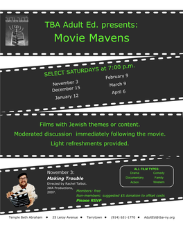Movie Mavens Movie November 3 November