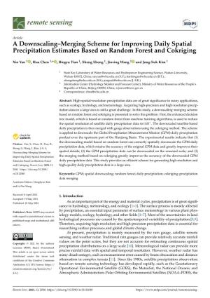 A Downscaling–Merging Scheme for Improving Daily Spatial Precipitation Estimates Based on Random Forest and Cokriging