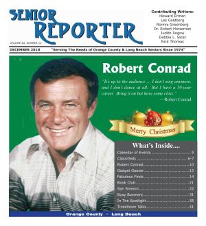 Robert Conrad “It’S up to the Audience … I Don’T Sing Anymore, and I Don’T Dance at All