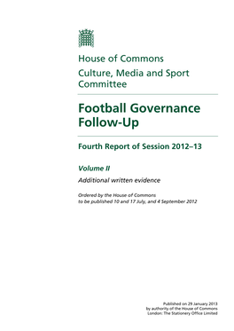 Football Governance Follow-Up