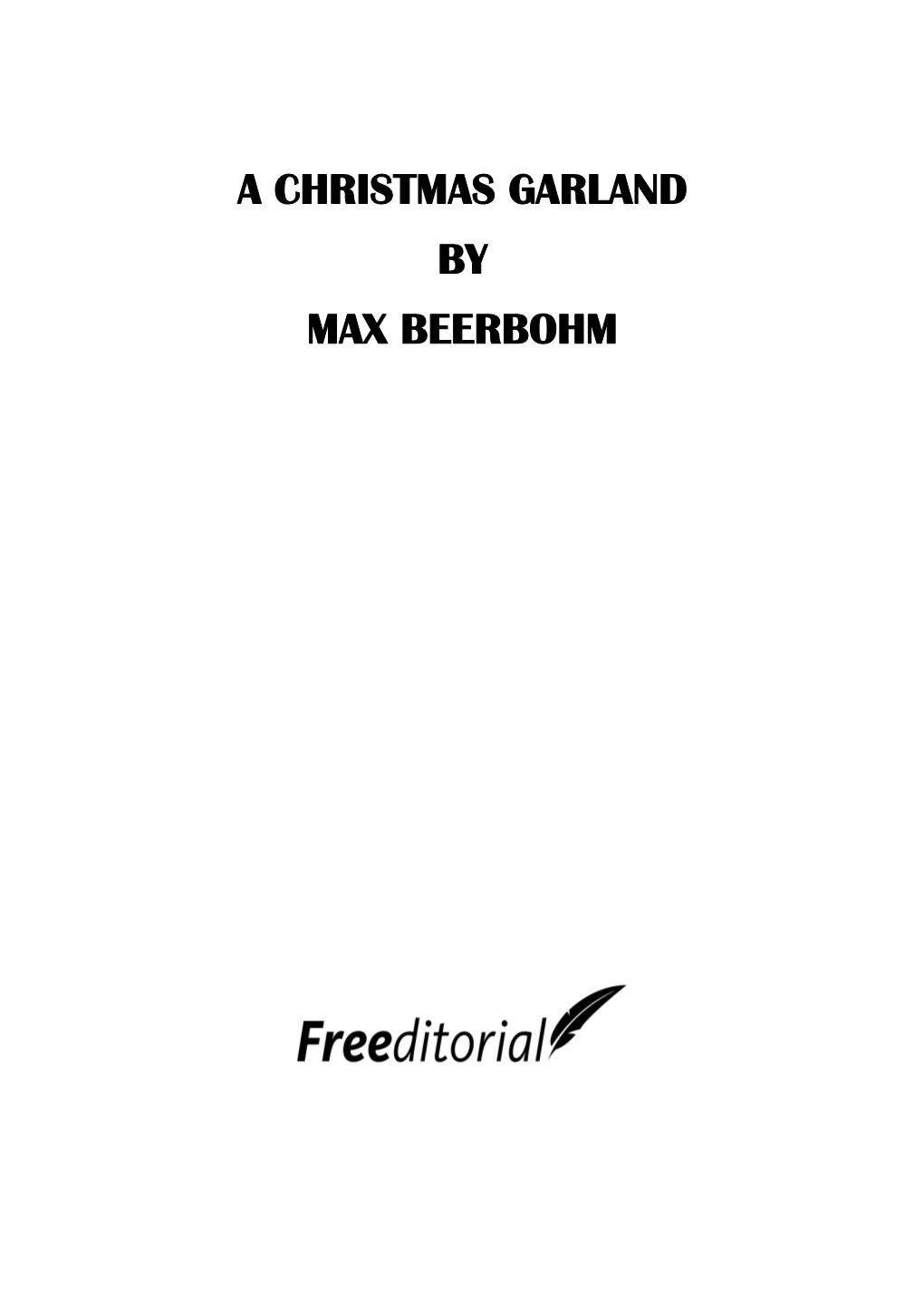 A Christmas Garland by Max Beerbohm