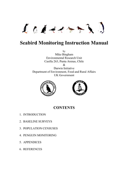 Seabird Monitoring Instruction Manual