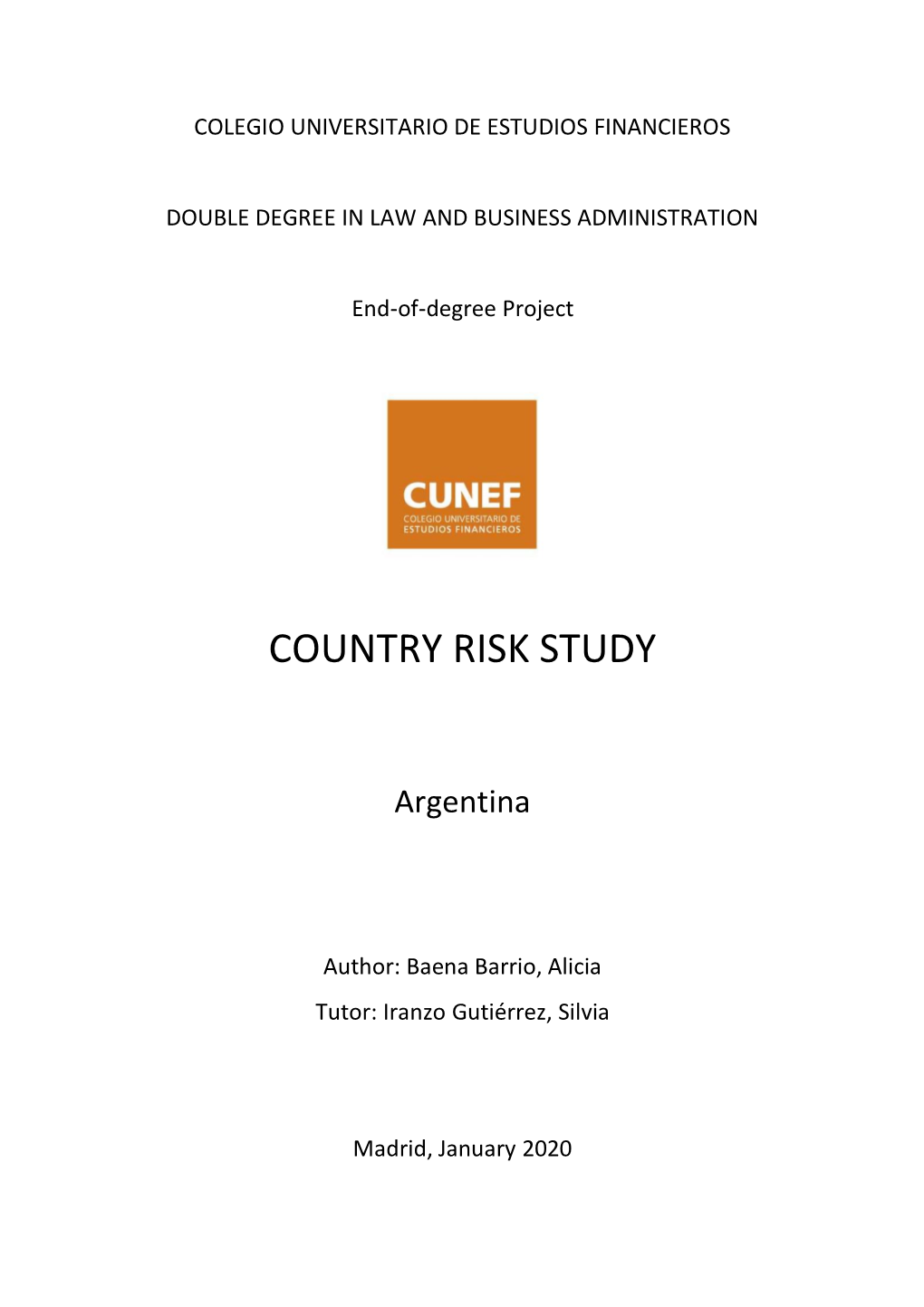 Country Risk Study