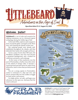 Littlebeard Rules, Scenarios, and Ship Placards