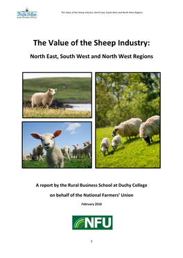 The Value of the Sheep Industry: North East, South West and North West Regions