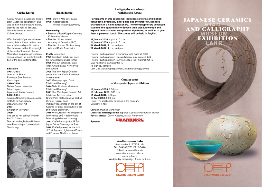 Japanese Ceramics and Calligraphy Exhibition