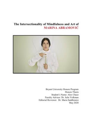 The Intersectionality of Mindfulness and Art of Marina Ambramovć