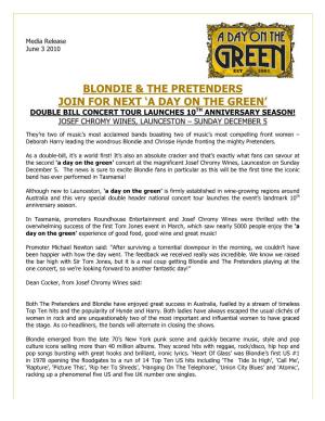 Blondie & the Pretenders Join for Next 'A Day on the Green'