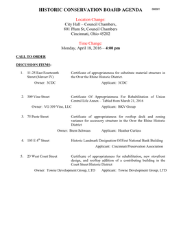 Historic Conservation Board Agenda 000001