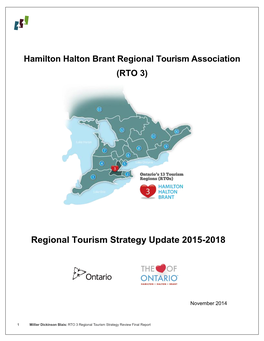 The Heart of Ontario Regional Tourism Strategy