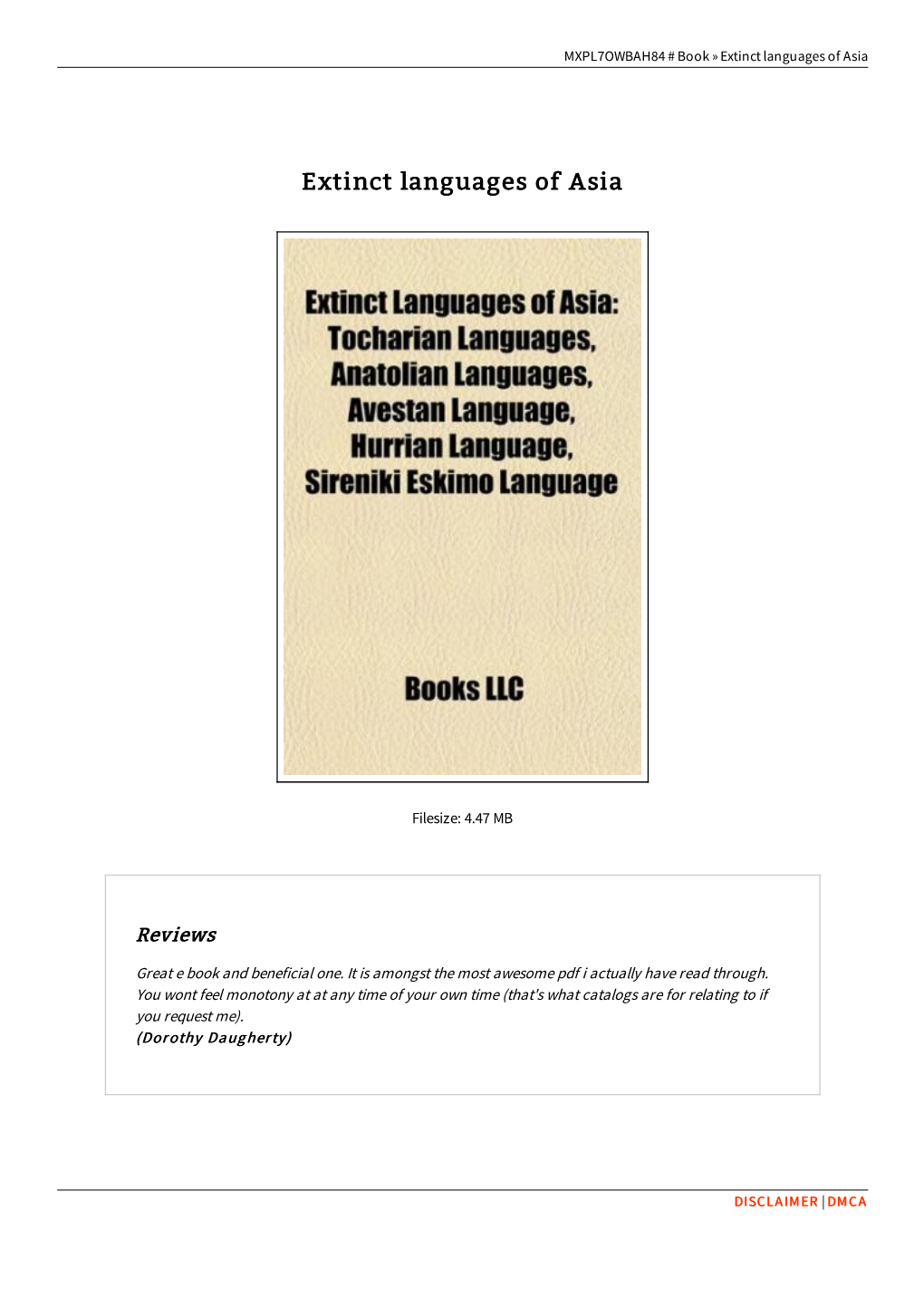 Download Ebook Extinct Languages of Asia