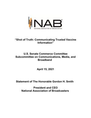 Shot of Truth: Communicating Trusted Vaccine Information”