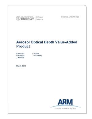 Aerosol Optical Depth Value-Added Product