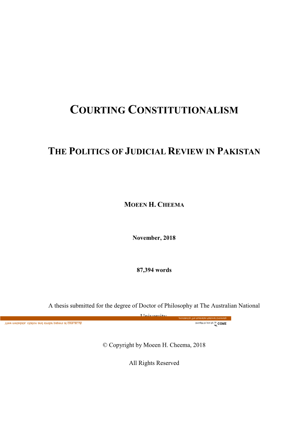 Courting Constitutionalism