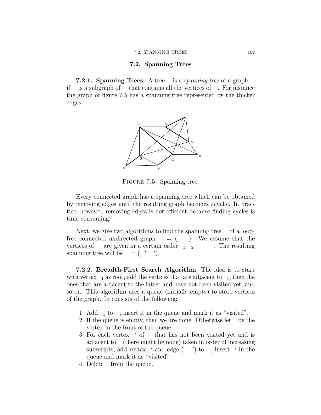 7.2. Spanning Trees 102