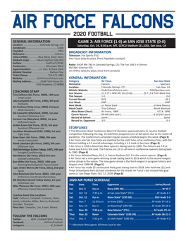 02.Air Force Football Release at San Jose State (10-24-2020).Indd