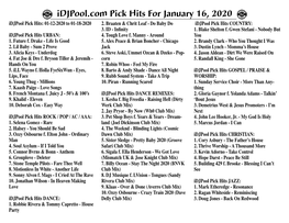 Idjpool.Com Pick Hits for January 16, 2020 Idjpool Pick Hits: 01-12-2020 to 01-18-2020 2