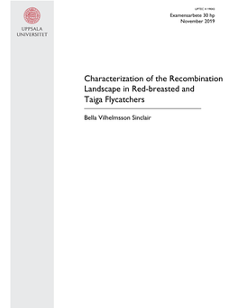 Characterization of the Recombination Landscape in Red-Breasted and Taiga Flycatchers