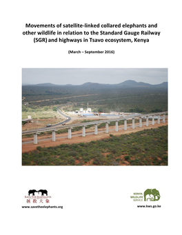 (SGR) and Highways in Tsavo Ecosystem, Kenya