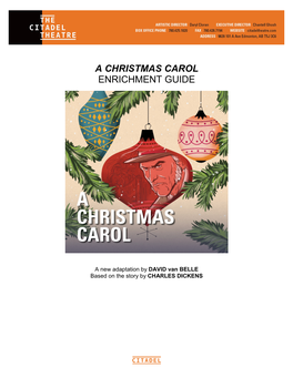 A Christmas Carol Enrichment Guide