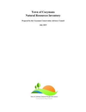 Town of Coeymans Natural Resources Inventory