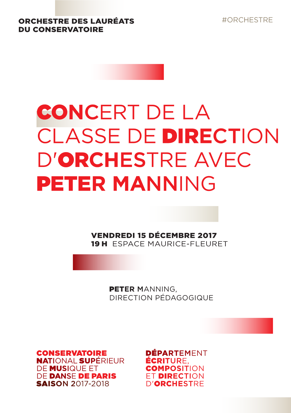 Concert De La Classe De Direction D'orchestre Avec Peter Manning