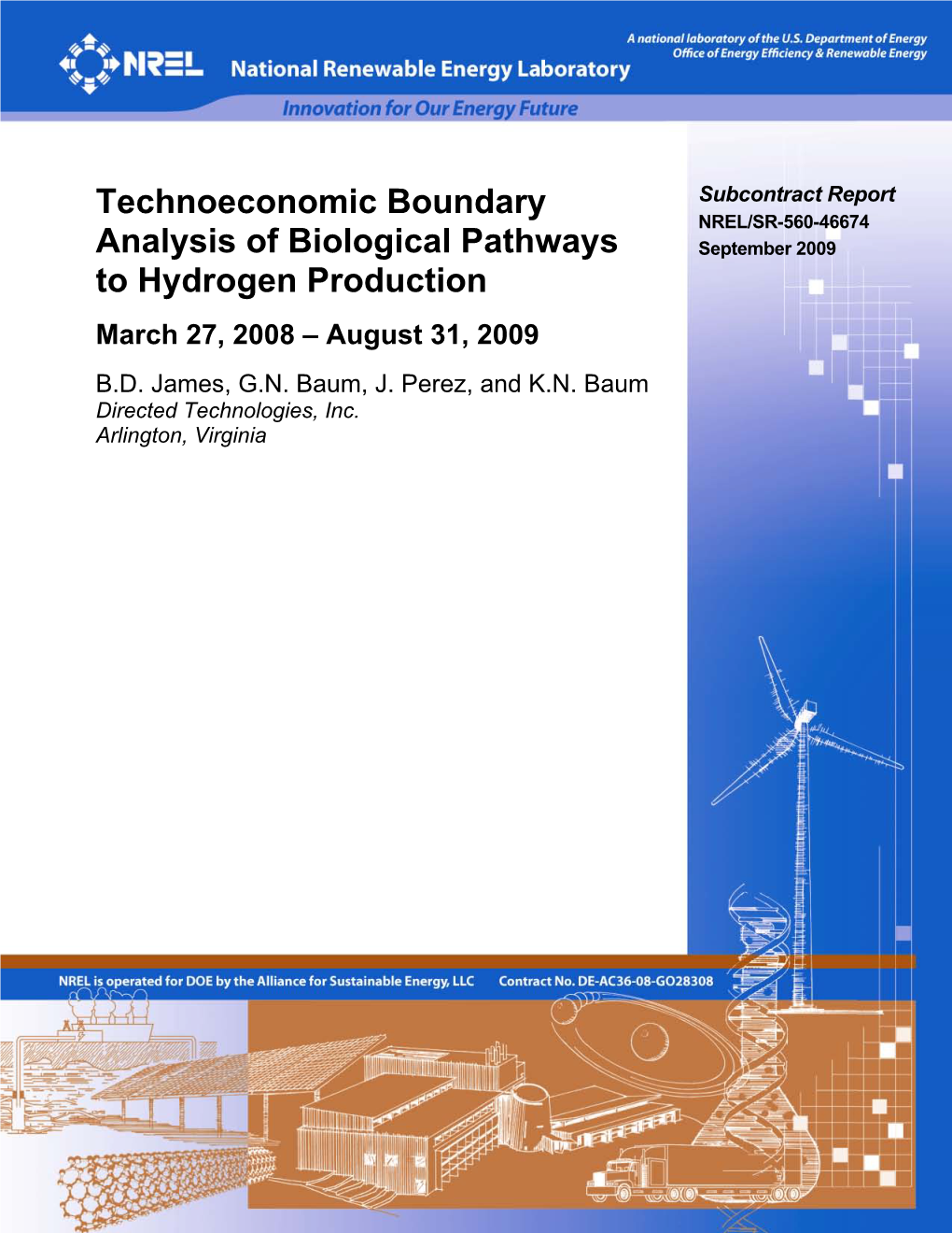 Technoeconomic Boundary Analysis of Biological Pathways to Hydrogen