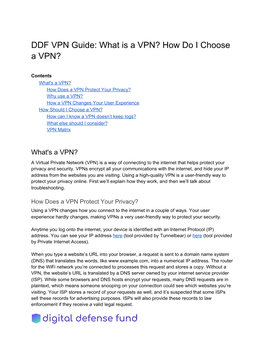 How Do I Choose a VPN?