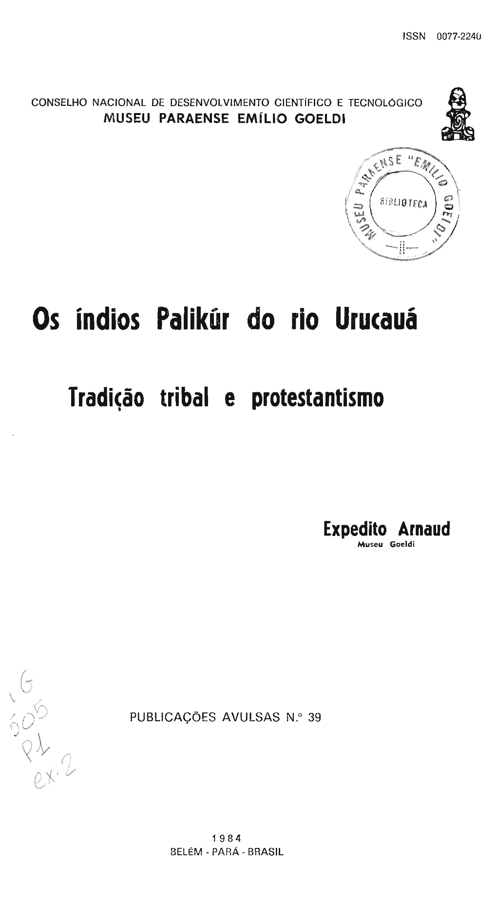 Os Índios Palikúr Do Rio Urucauá