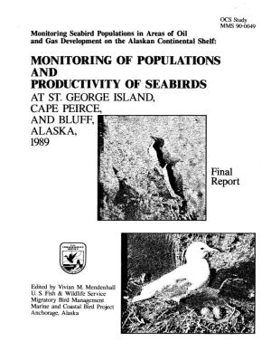 Monitoring of Populations and Productivity of Seabirds at St