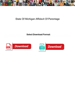 State of Michigan Affidavit of Parentage