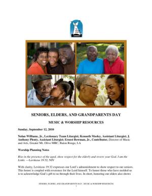 Seniors, Elders, and Grandparents Day