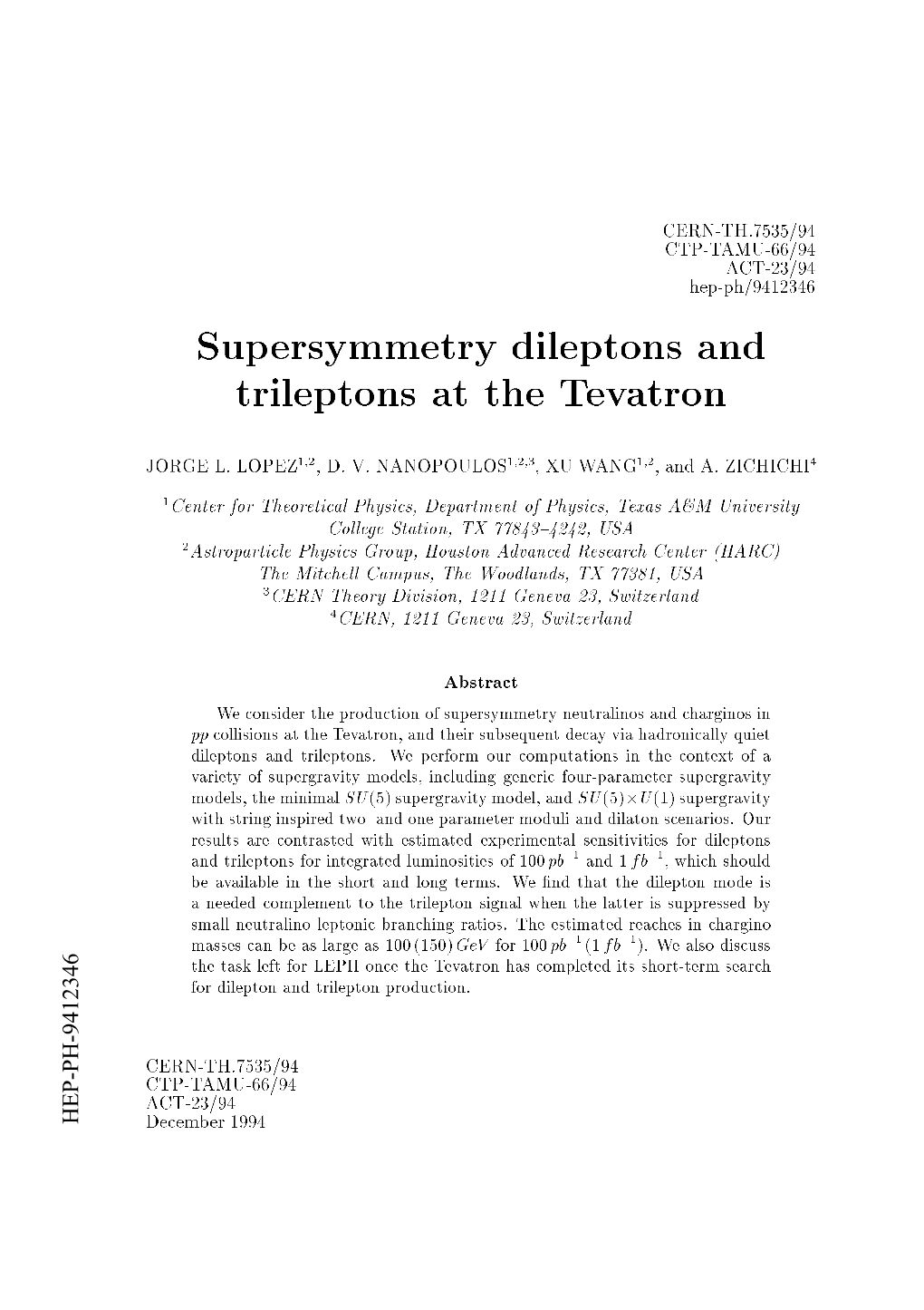 Supersymmetry Dileptons and Trileptons at the Tevatron