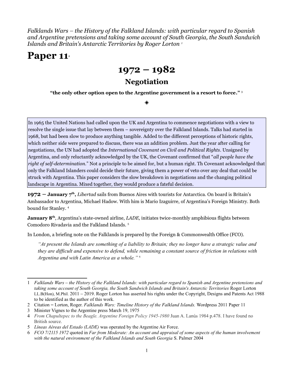 Paper 112 1972 – 1982 Negotiation