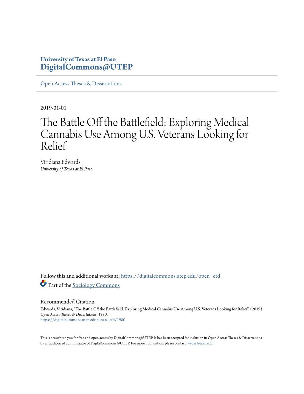 Exploring Medical Cannabis Use Among US Veterans Looking For