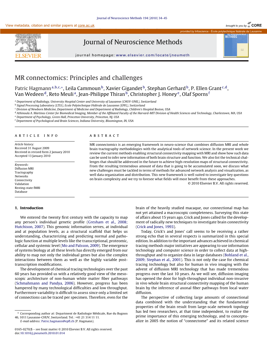 MR Connectomics: Principles and Challenges