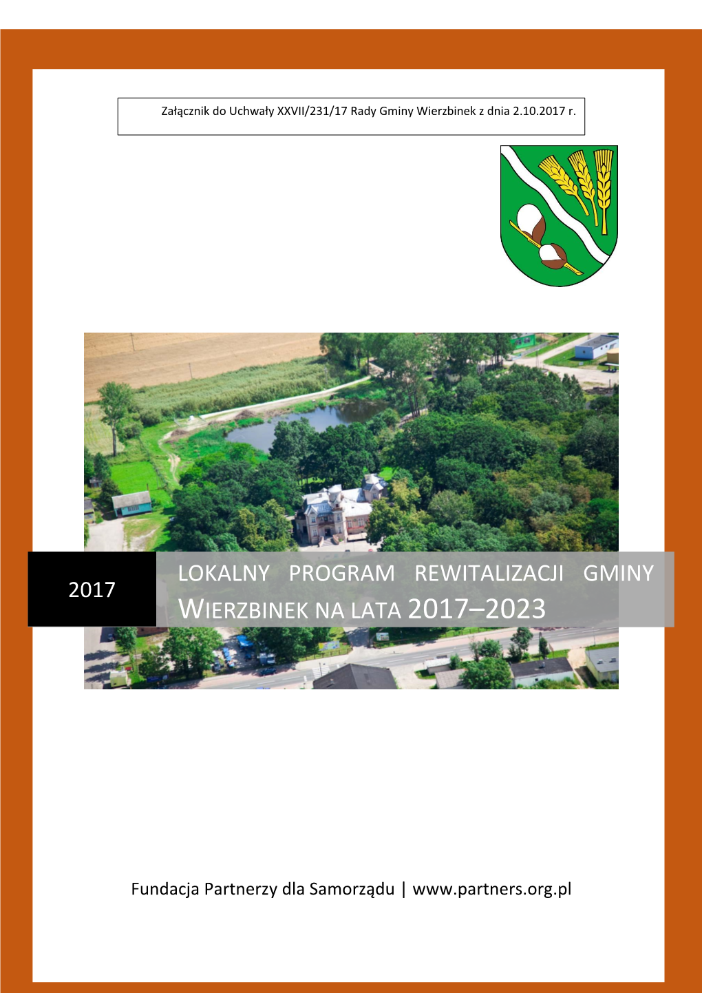 Lokalny Program Rewitalizacji Gminy Wierzbinek Na Lata 2017–2023