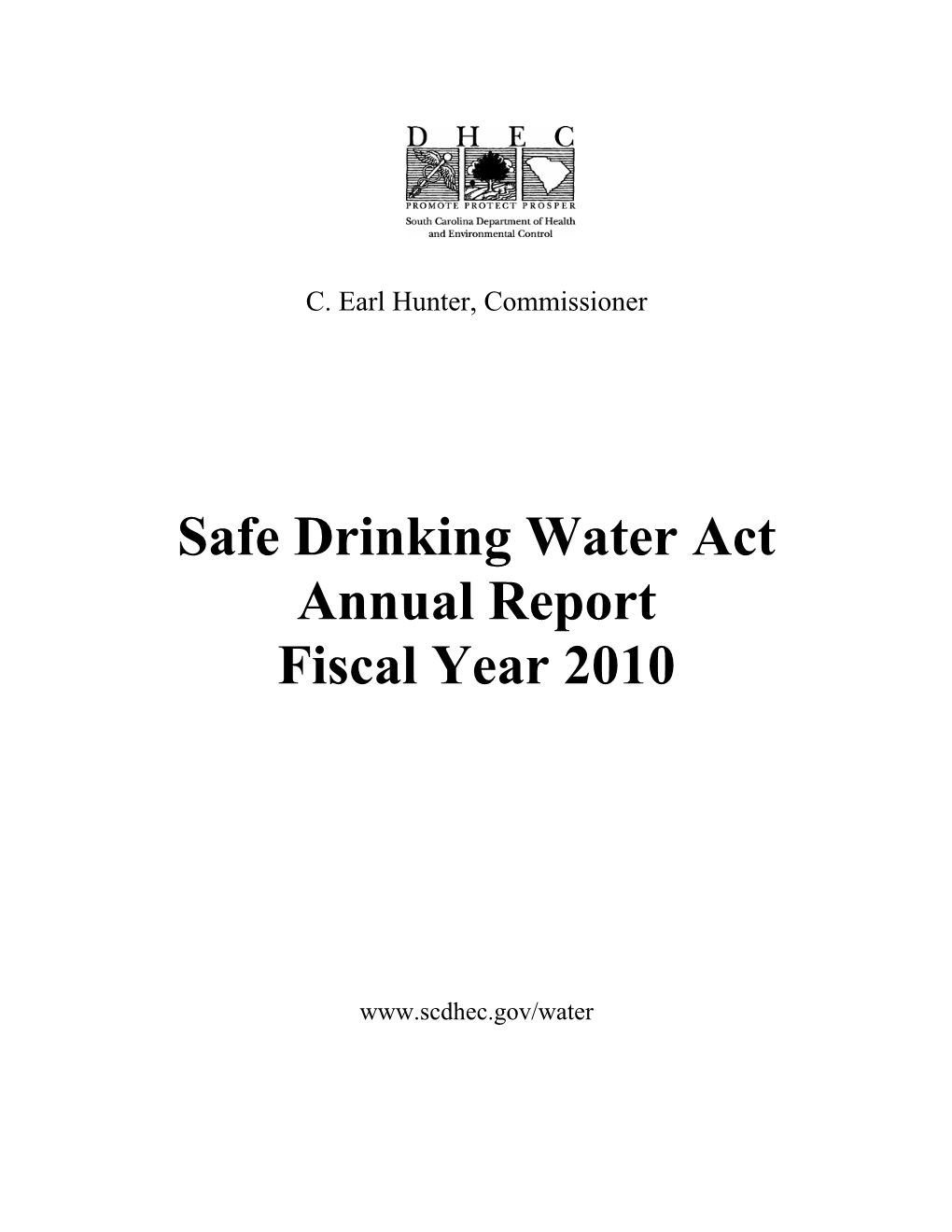 2010 Safe Drinking Water Act Annual Report