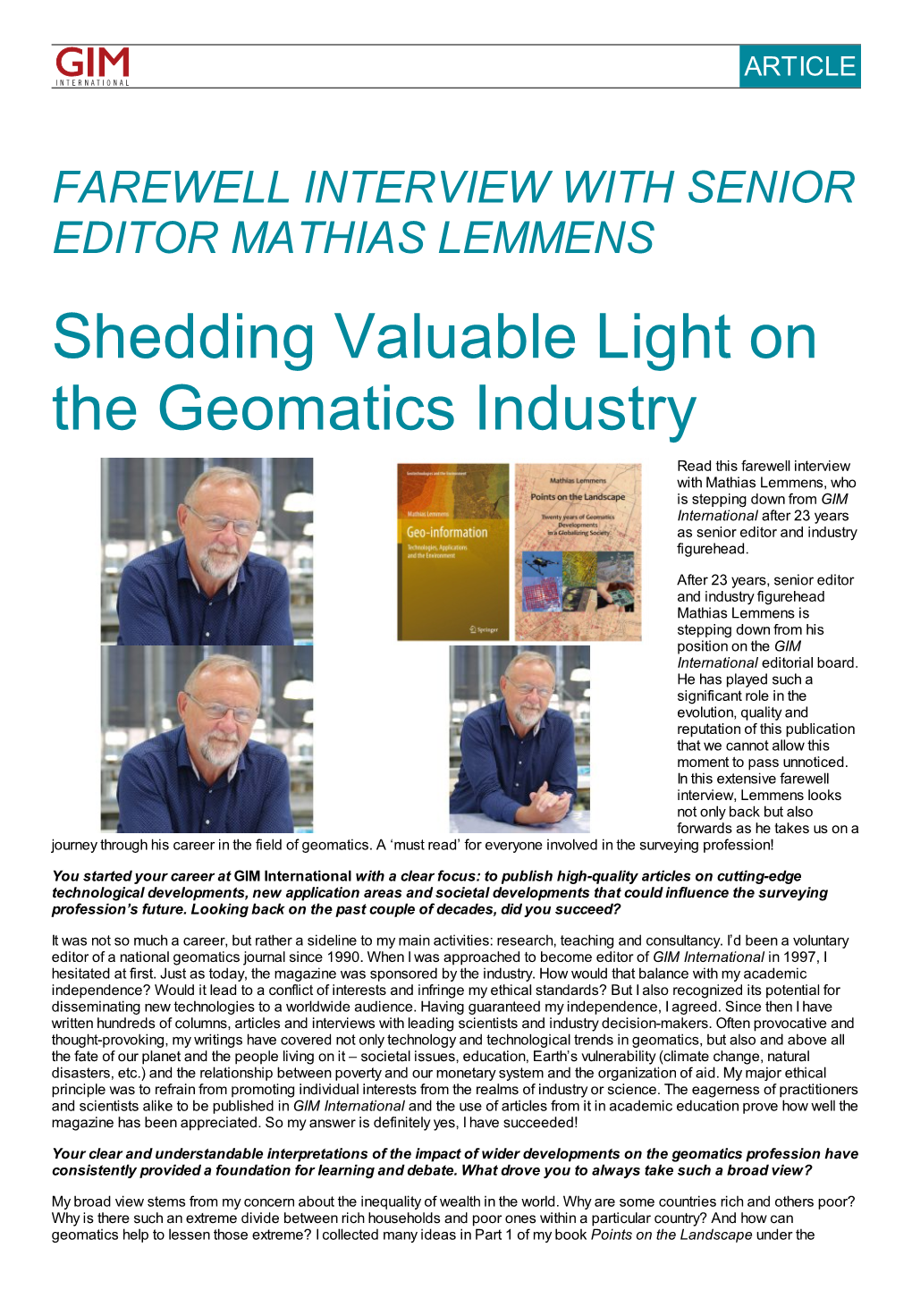 Shedding Valuable Light on the Geomatics Industry