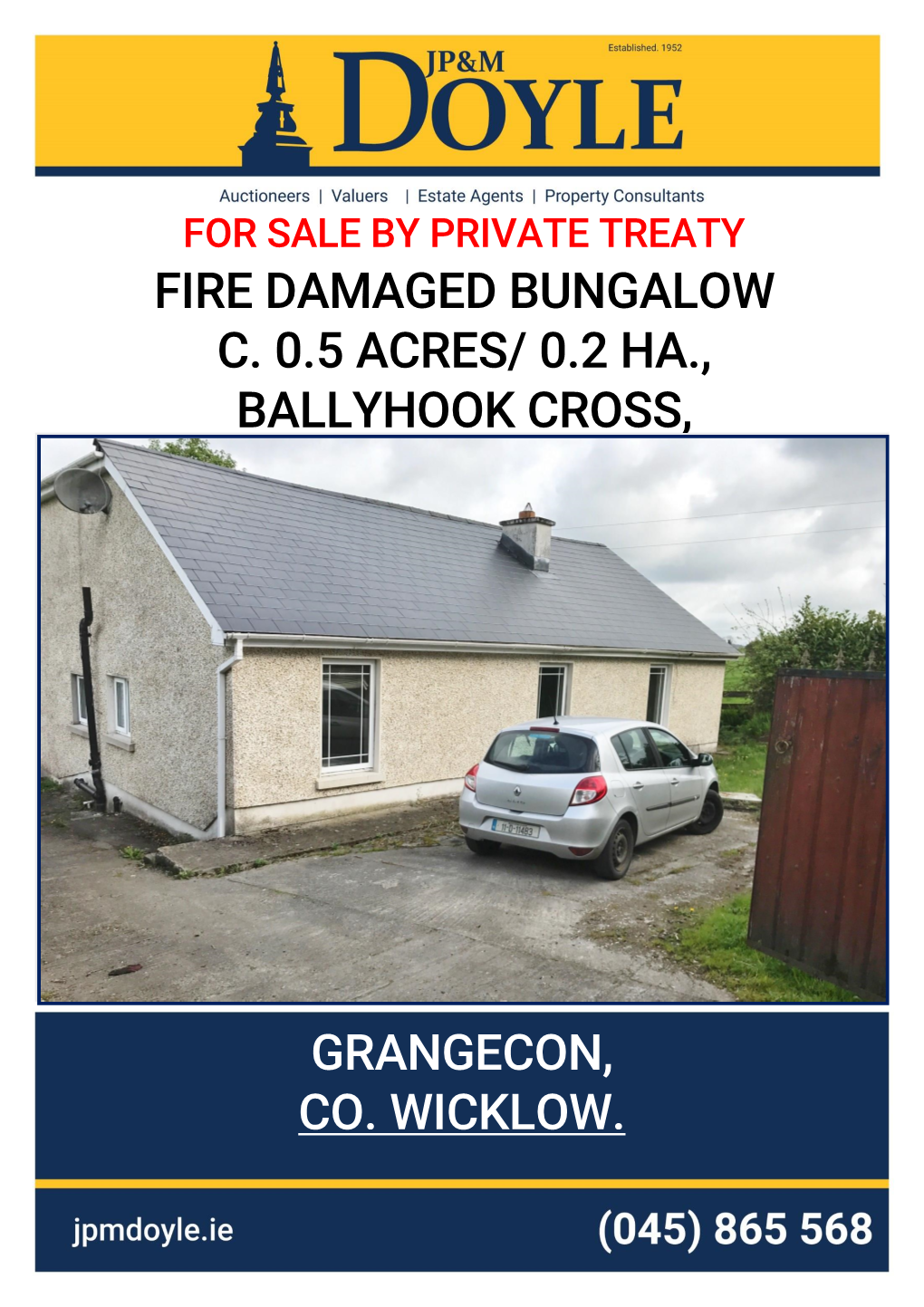 0.2 Ha., Ballyhook Cross, Grangecon, Co. Wicklow