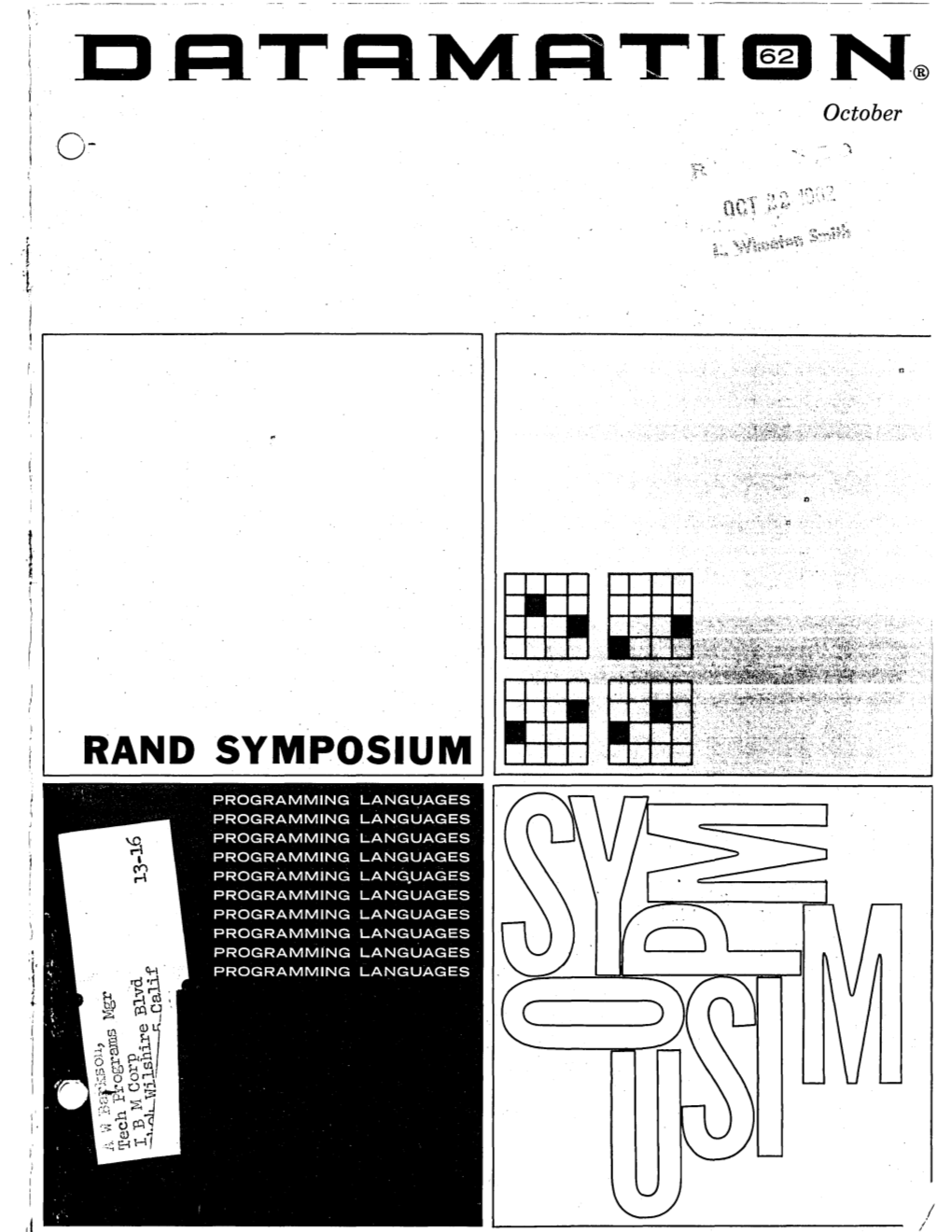 ACM's 17Th Annual, a Review 57 RCA and EDP, Based on a Taped Interview with E