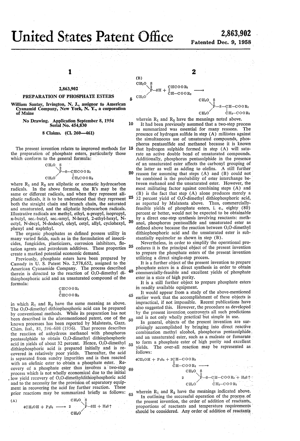 United States Patent Office Patented Dec