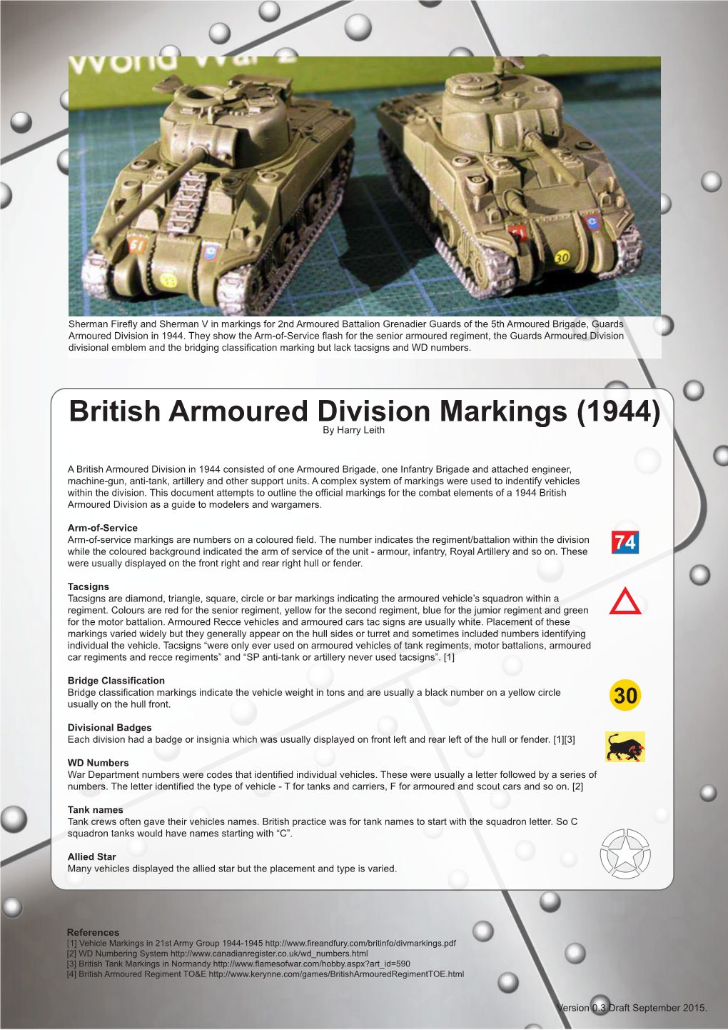 British Armoured Division Markings (1944) by Harry Leith