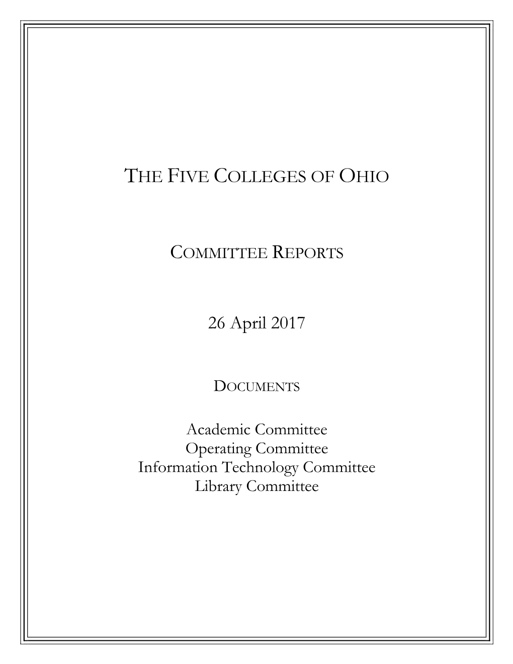 Combined OH5 Committee Report (April 2017)