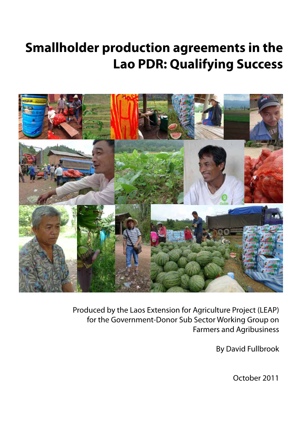 Smallholder Production Agreements in the Lao PDR: Qualifying Success