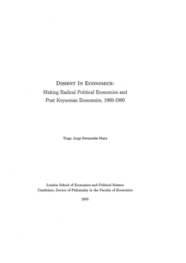 Making Radical Political Economics and Post Keynesian Economics, 1960-1980