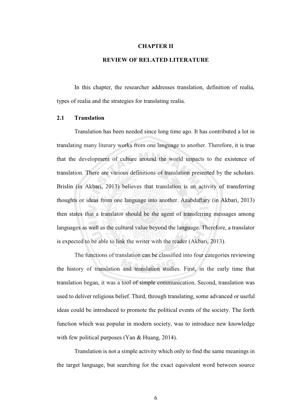 6 CHAPTER II REVIEW of RELATED LITERATURE in This Chapter, The