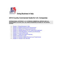 Doing Business in Italy