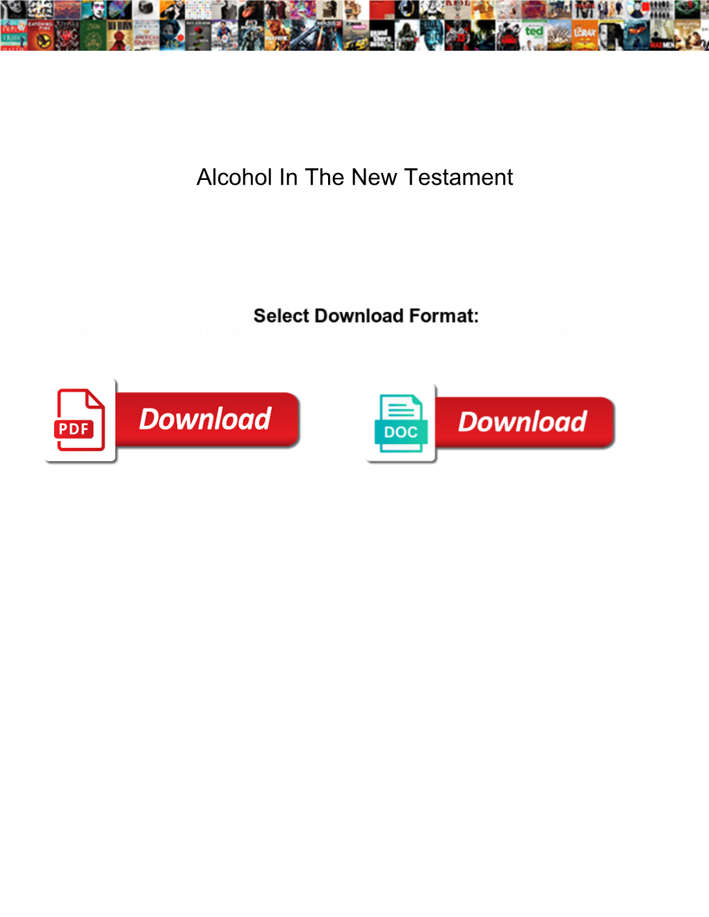 Alcohol in the New Testament